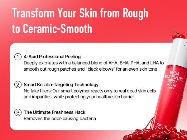 AHA Omija Ceramic Body Peeling Spray – PARNELL(US)